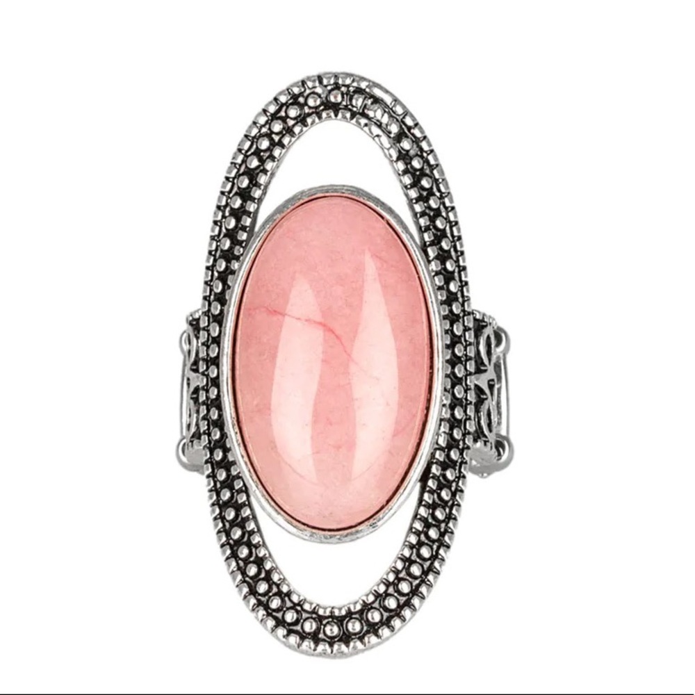 Western Royalty Pink Stretchy Band Ring - Picture 2 of 2